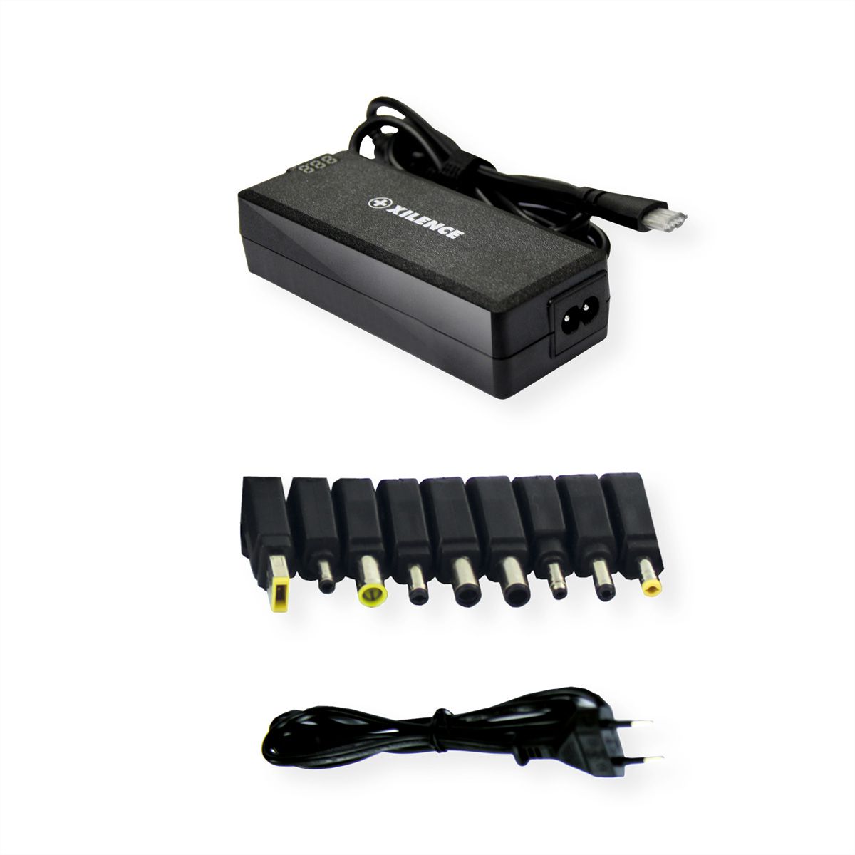 Xilence XM010 Universal Notebook Ladegerät, 9 Adapter, LED Anzeige, 90W