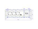 BACHMANN DESK 3x contact de protection, 2x CAT6