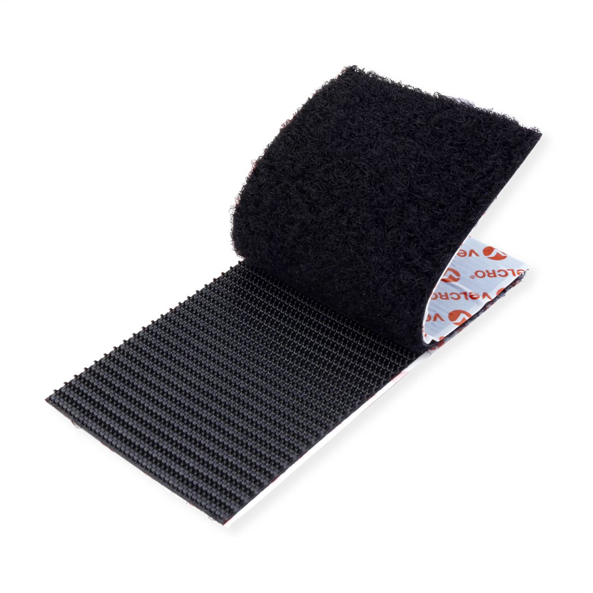 VELCRO® Bandes 50x100mm x 2 noires, crochets&velours autocollants extra fort