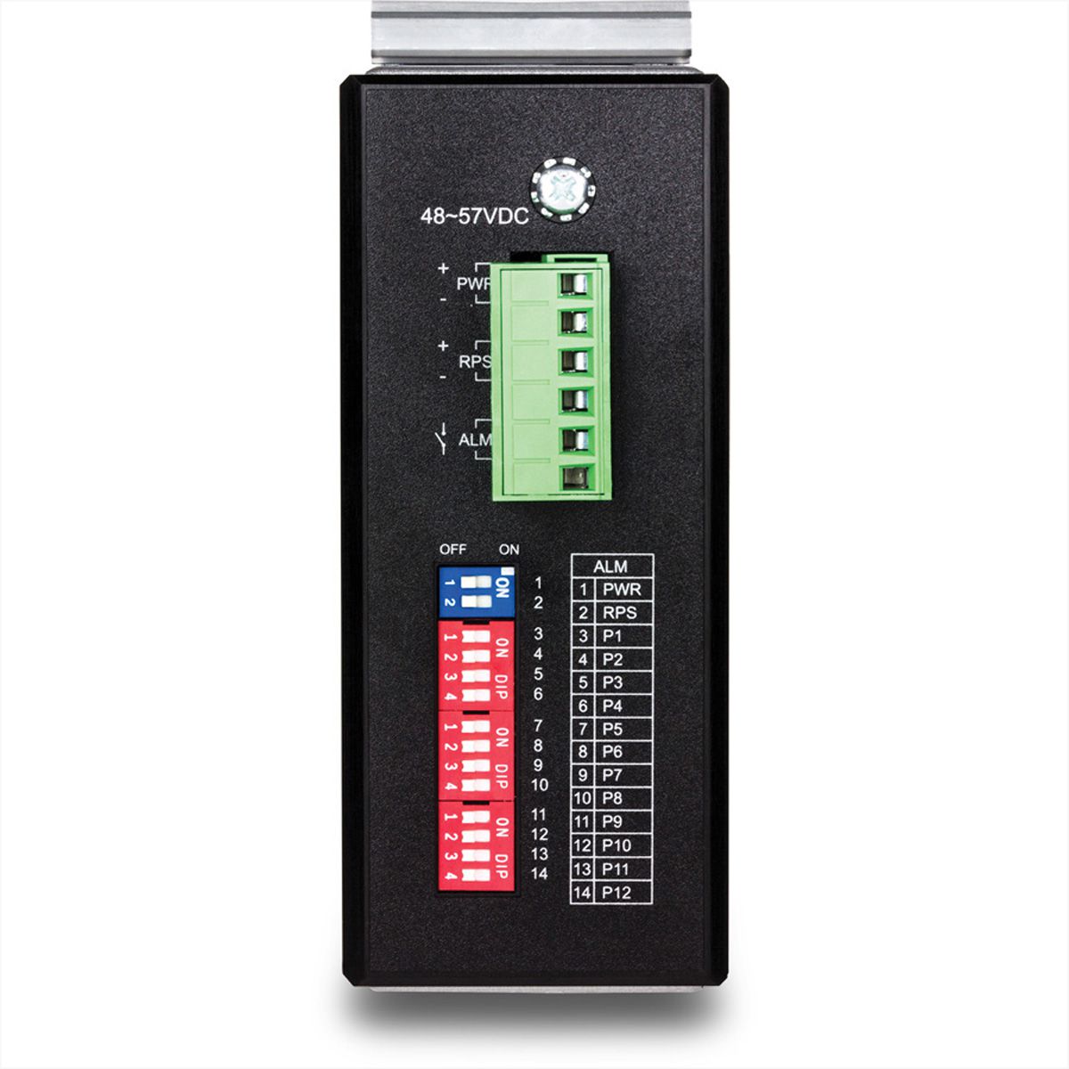 TRENDnet TI-PG1284i Switch Rail DIN géré PoE+ Gigabit industriel à 12 ports