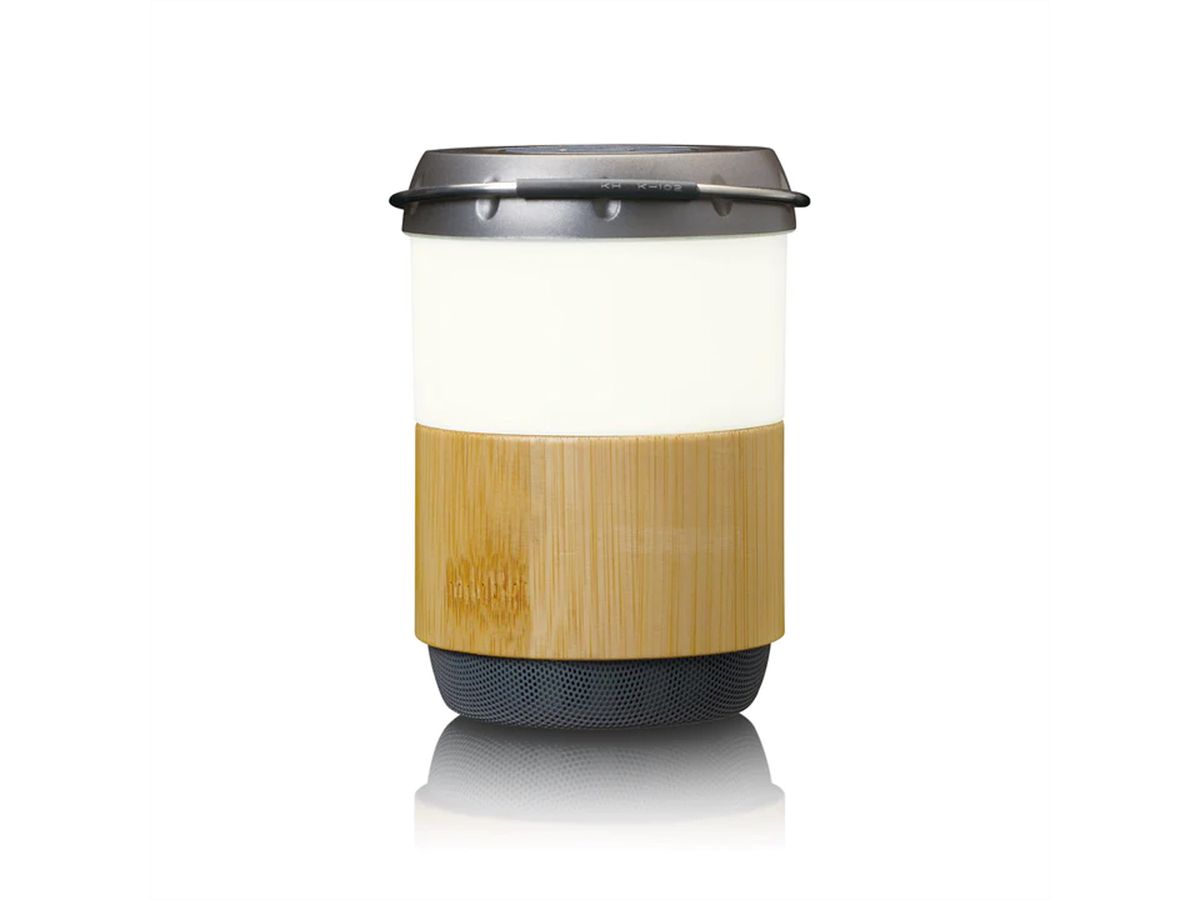 Lenco Bambus Lampe BTL-030BA, mit eingebauter Bluetooth Lautsprecher