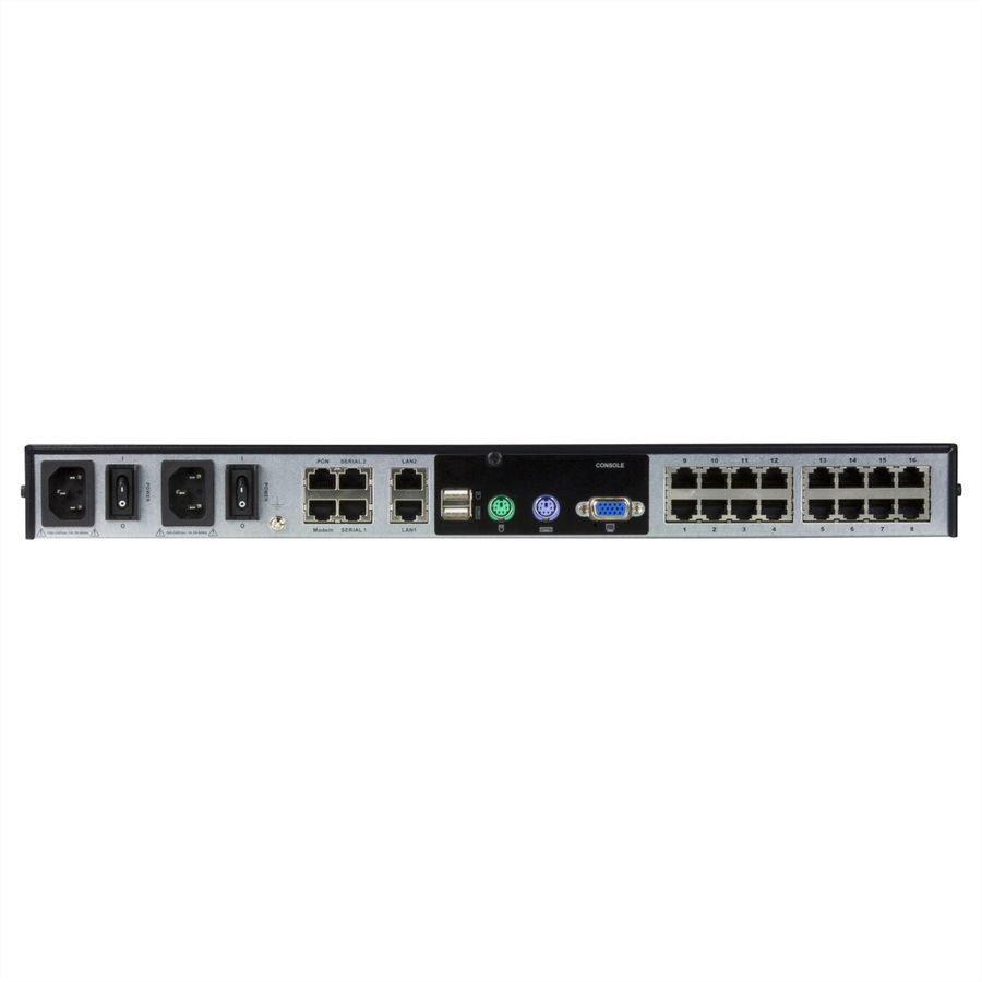 ATEN KN1116VA KVM over-IP-Switch, 16 Ports, 2 Bussysteme, für Cat.5e/6, mit Tonübertragung und virtuellen Datenträgern