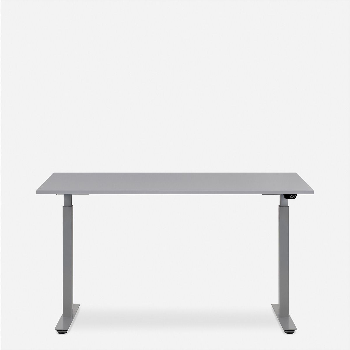 WRK21 Schreibtisch Smart 120 x 80 cm, Höhenverstellbar, Grau Uni / Grau