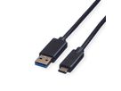 ROLINE GREEN Câble USB 3.2 Gen 1, A-C, M/M, noir, 1 m