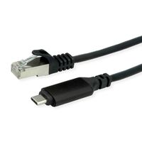 ROLINE USB-C zu Gigabit Ethernet Konverterkabel, schwarz, 1 m