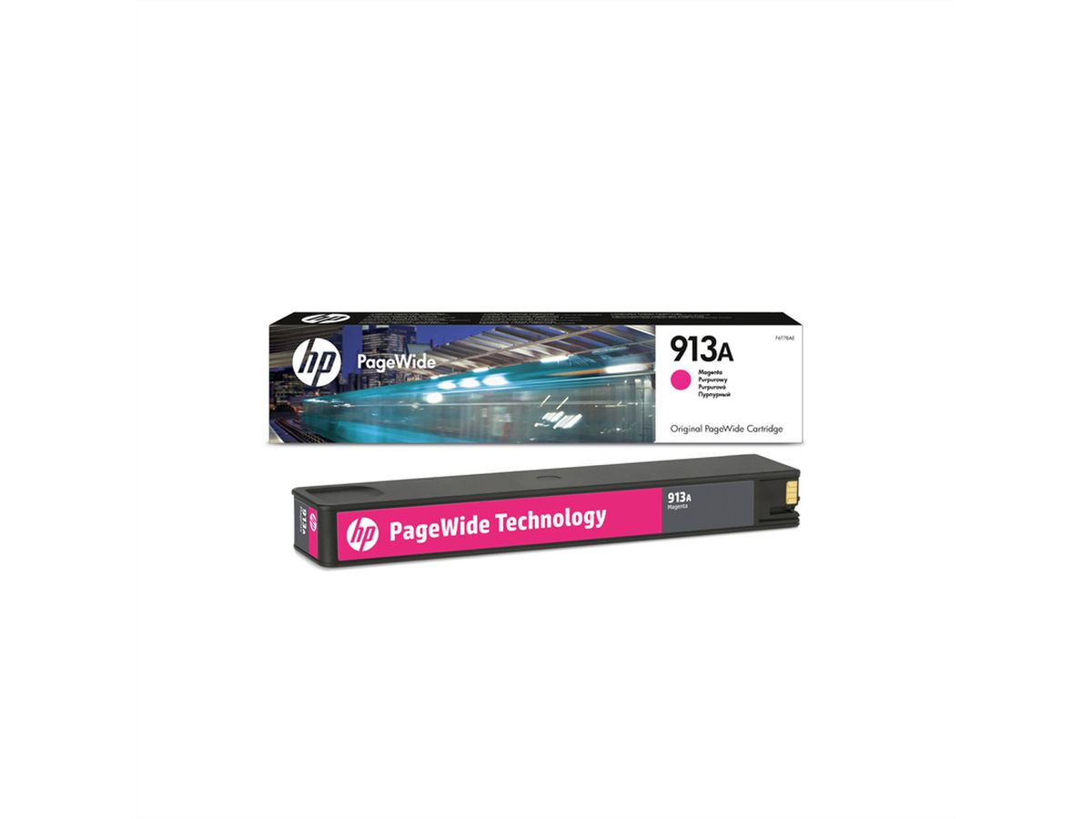 F6T78AE, Nr. 913A, Cartouche, magenta, 3.000 pages pour PageWide 352, MFP 377, MFP P57750, MFP P55250, Pro 452, Pro 477