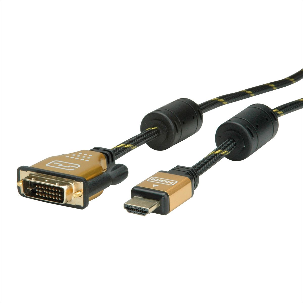ROLINE GOLD Monitorkabel DVI (24+1) - HDMI, ST/ST, 2 m