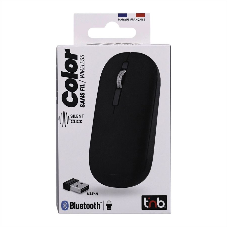 T’nB iClick Dual Connect Wireless-Maus, Schwarz