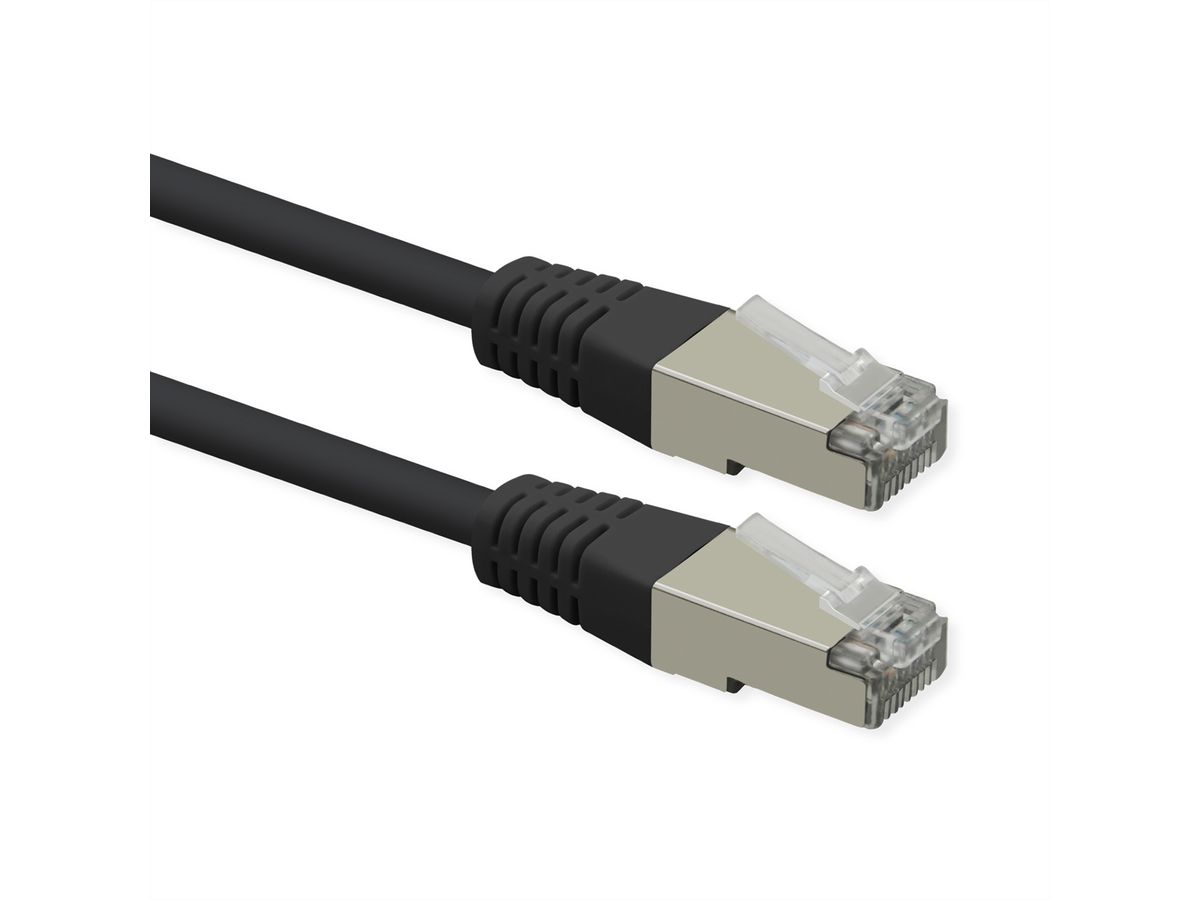 ROLINE Cordon Cat.6 (Classe E), PoE, S/FTP (PiMF) , noir, 0,3 m