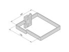 SCHROFF VARISTAR Kabelöse Stahl, 100x100, 4x, an Holm (Schrankbr. 800 mm) o. 19"-Profil