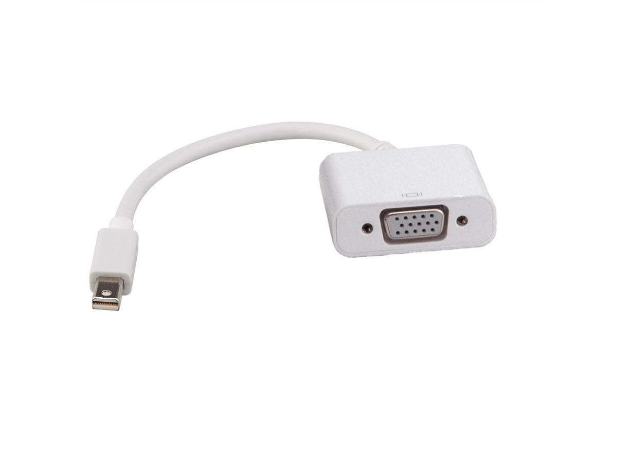 ROLINE Mini DisplayPort-VGA Adapter, v1.2, Mini DP ST - VGA BU, Aktiv