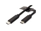 ROLINE USB 3.2 Gen 2x2 Kabel, Emark, C-C, ST/ST, 20Gbit/s, 100W, schwarz, 1 m