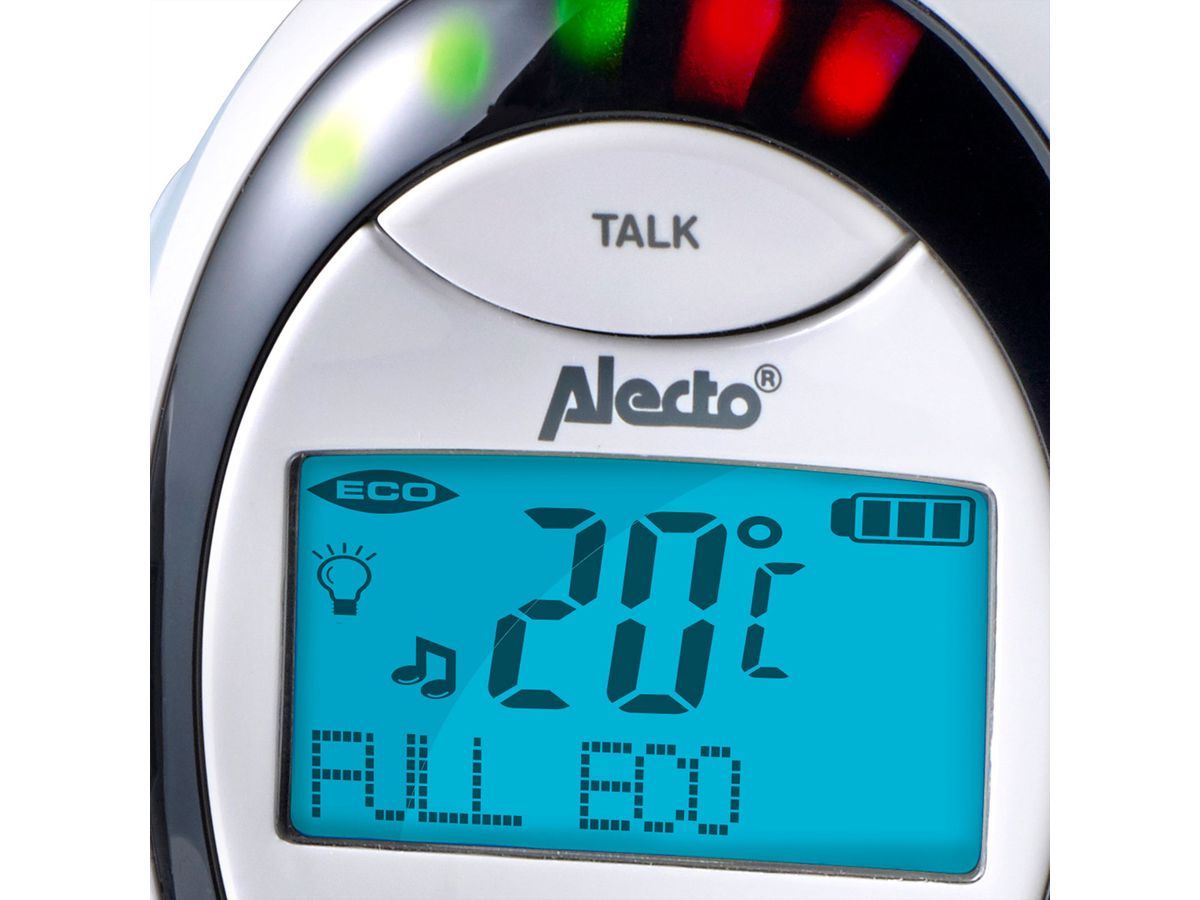 Alecto Full Eco DECT Babyphone DBX-88Eco, Weiss,Blau