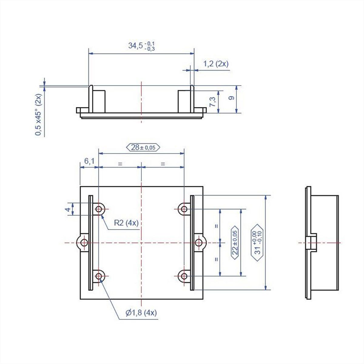 BACHMANN Cache Module Custom avec dôme à visser, noir