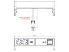 BACHMANN DESK2 ALU BLACK 2xSchutzkt.USBC, USB Charger 60W 1xABD 0,2m GST18