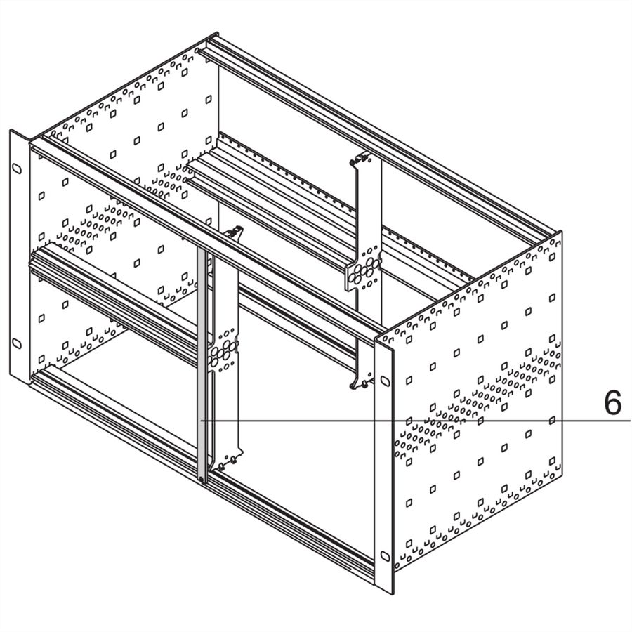 SCHROFF Teilfrontplatte, U-Profil mit Klinkung, 6 H / 2 TE - FRONTPL.6HE 2TE VERT.AUSBAU