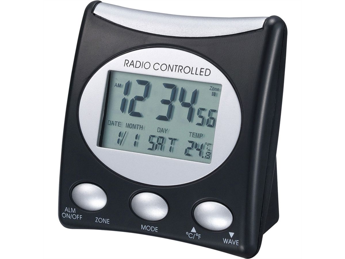 TechnoLine Funkwecker WT221-T, schwarz