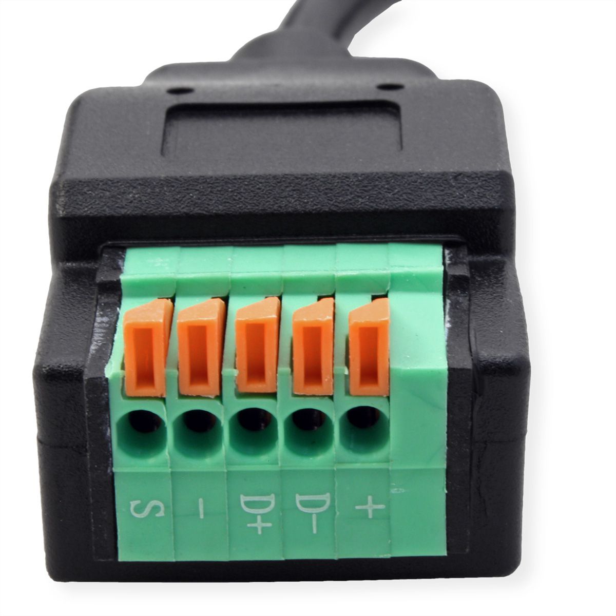 ROLINE Kabeladapter USB-C Stecker zu 5-Pin-Klemmleiste, (Drucktasten), 15 cm