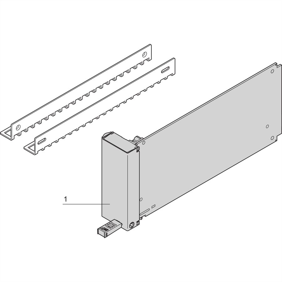 Module de remplissage AMC SCHROFF avec poignée de tirage, taille unique, acier