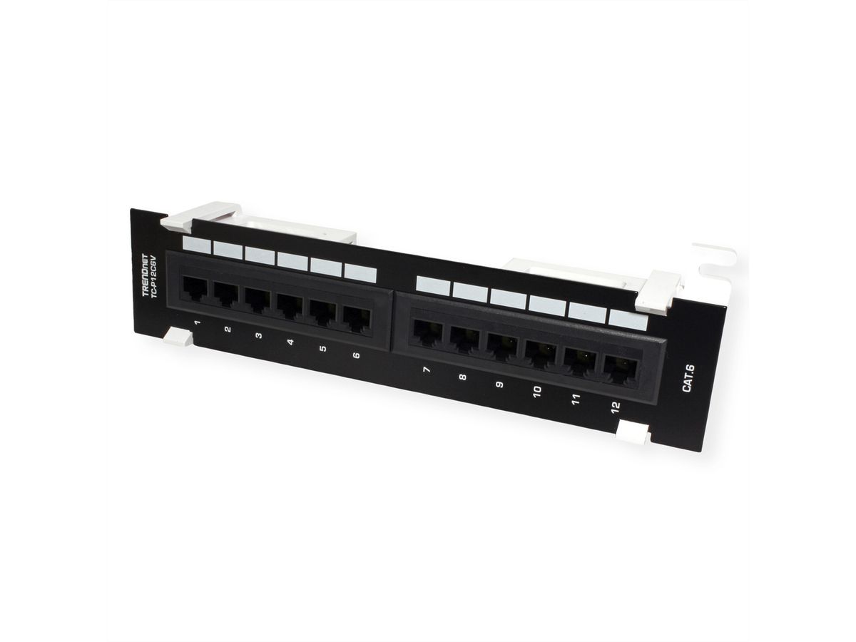 TRENDnet TC-P12C6V Patch Panel, 12-Port Wall Mount Cat6 ungeschirmt