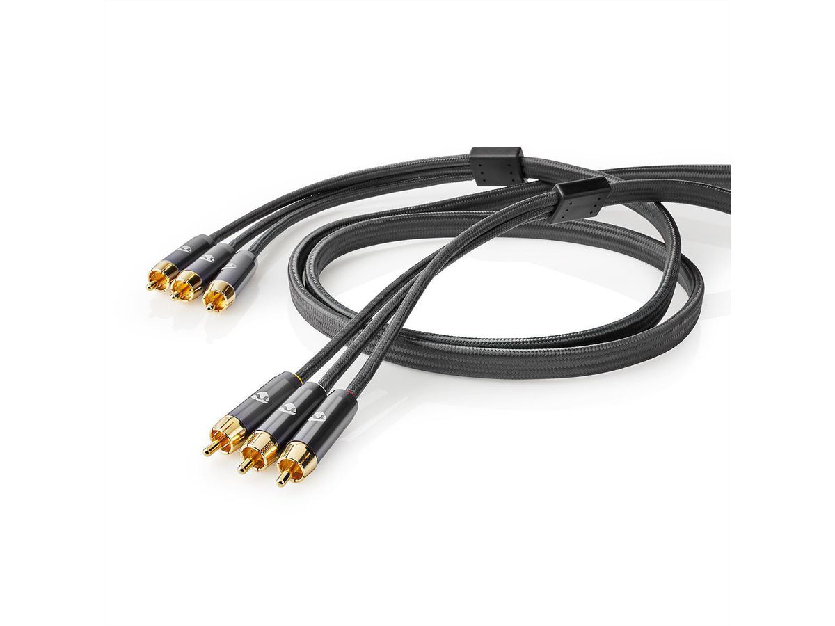 Nedis Composite-Videokabel 3x Cinch ST/ST, 2 m