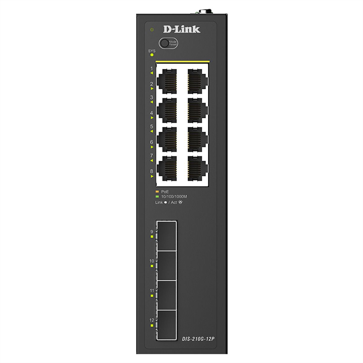 D-Link DIS-210G-12P Switch 12 ports, Smart Managed Gigabit PoE industriel