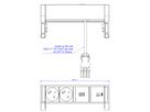 BACHMANN DESK2 2xUTE 1xUSB C 30W 0,2m GST18 RAL9005