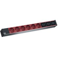 BACHMANN IT PDU ALU 1U 6x contact de protection 3x C19, câble d'alimentation avec fiche C20, noir