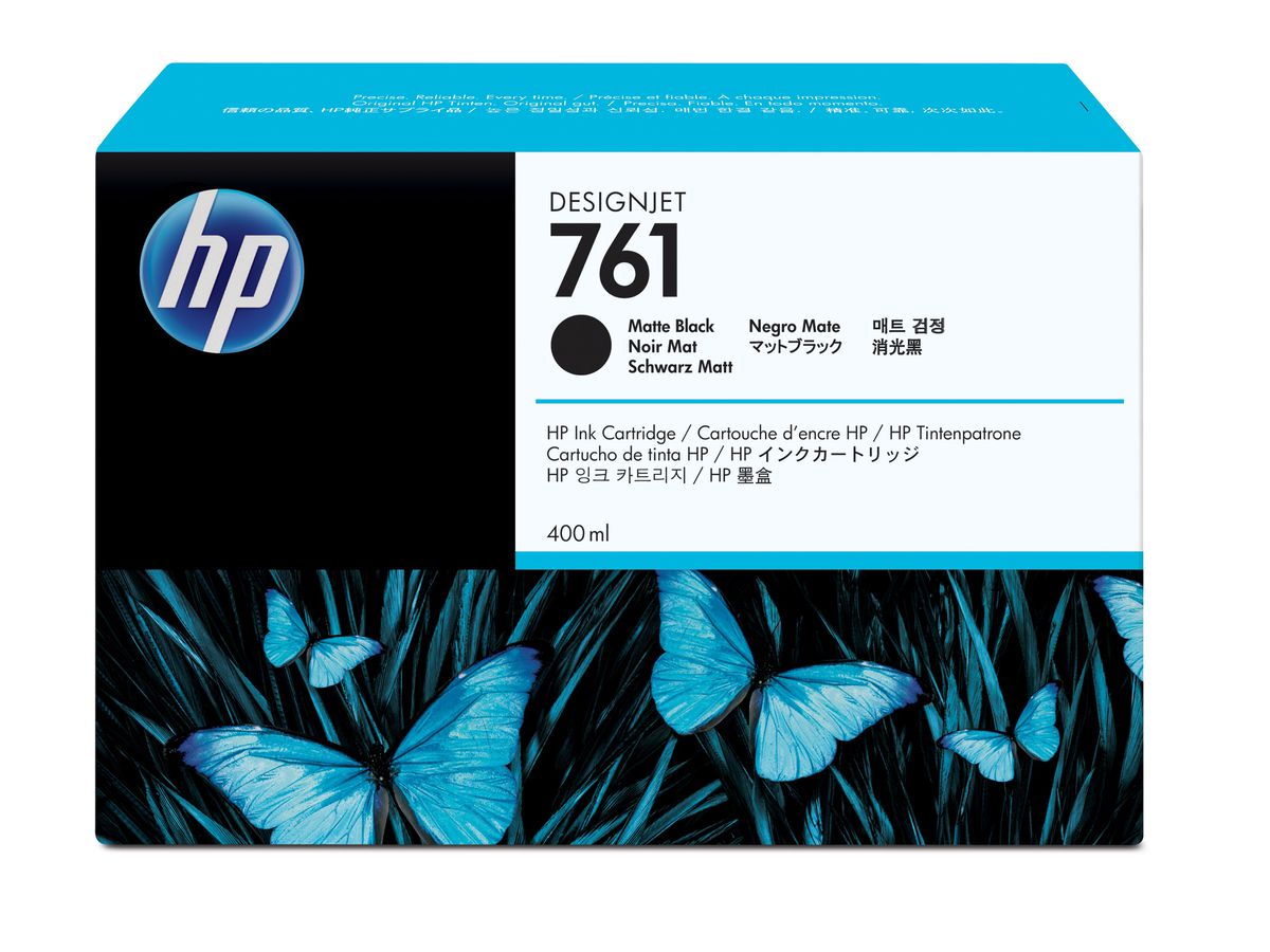 HP 761 Mattschwarz DesignJet Druckerpatrone, 400 ml