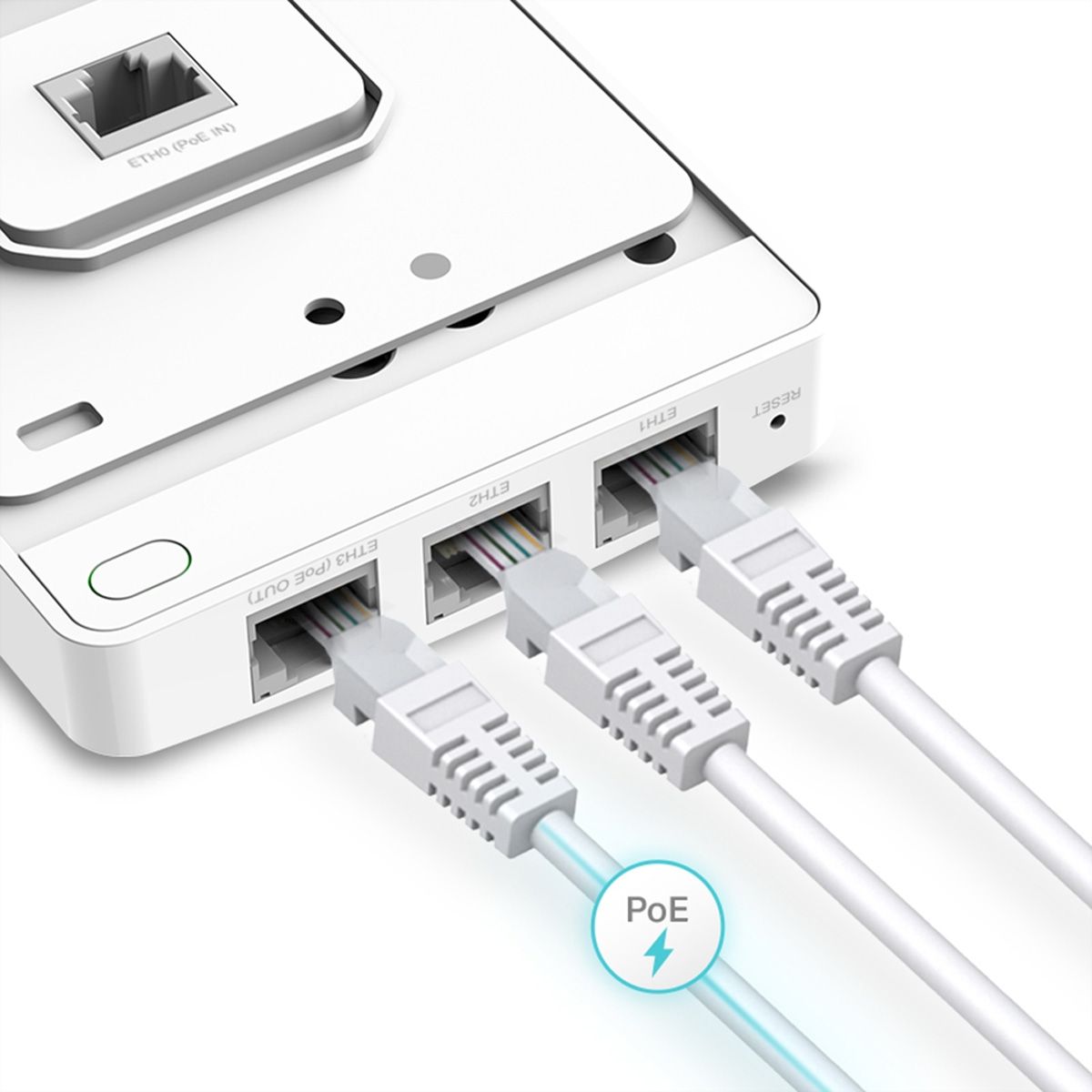 TP-Link EAP235-Wall Access Point, 4× Gigabit RJ45 Ports