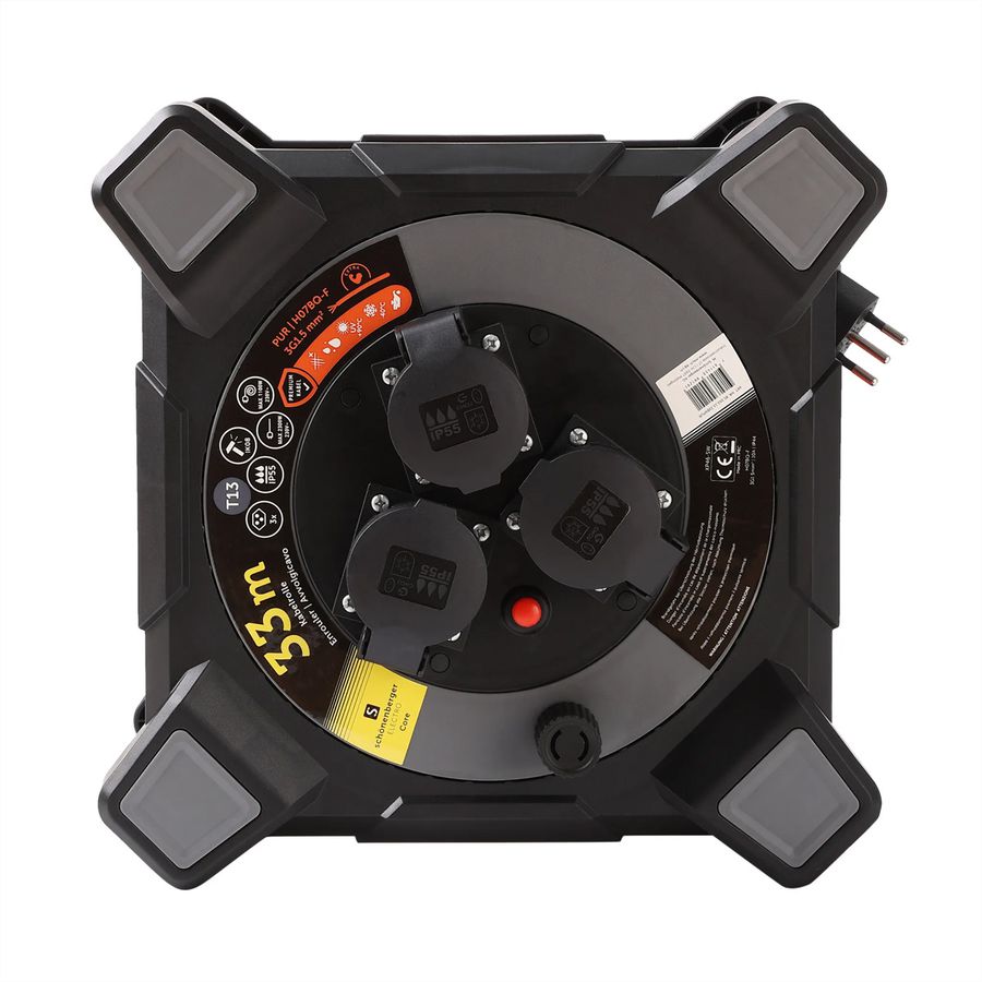 Boîte à câbles en plastique 3xT13, EPR-PUR H07BQ-F 3G1.5mm2,33m,IK08 , orange