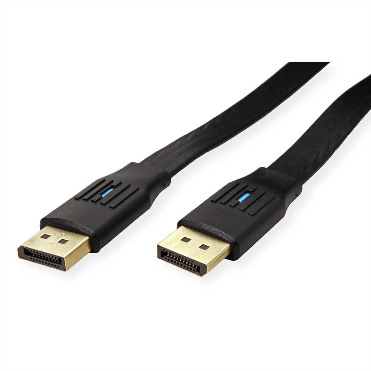 VALUE DisplayPort Kabel, v1.4, flach, DP ST/ST, schwarz, 5 m