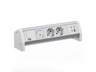 BACHMANN DESK 2xP40 1xUSB A/C 22W 1xcommutateur GST18 RAL9010