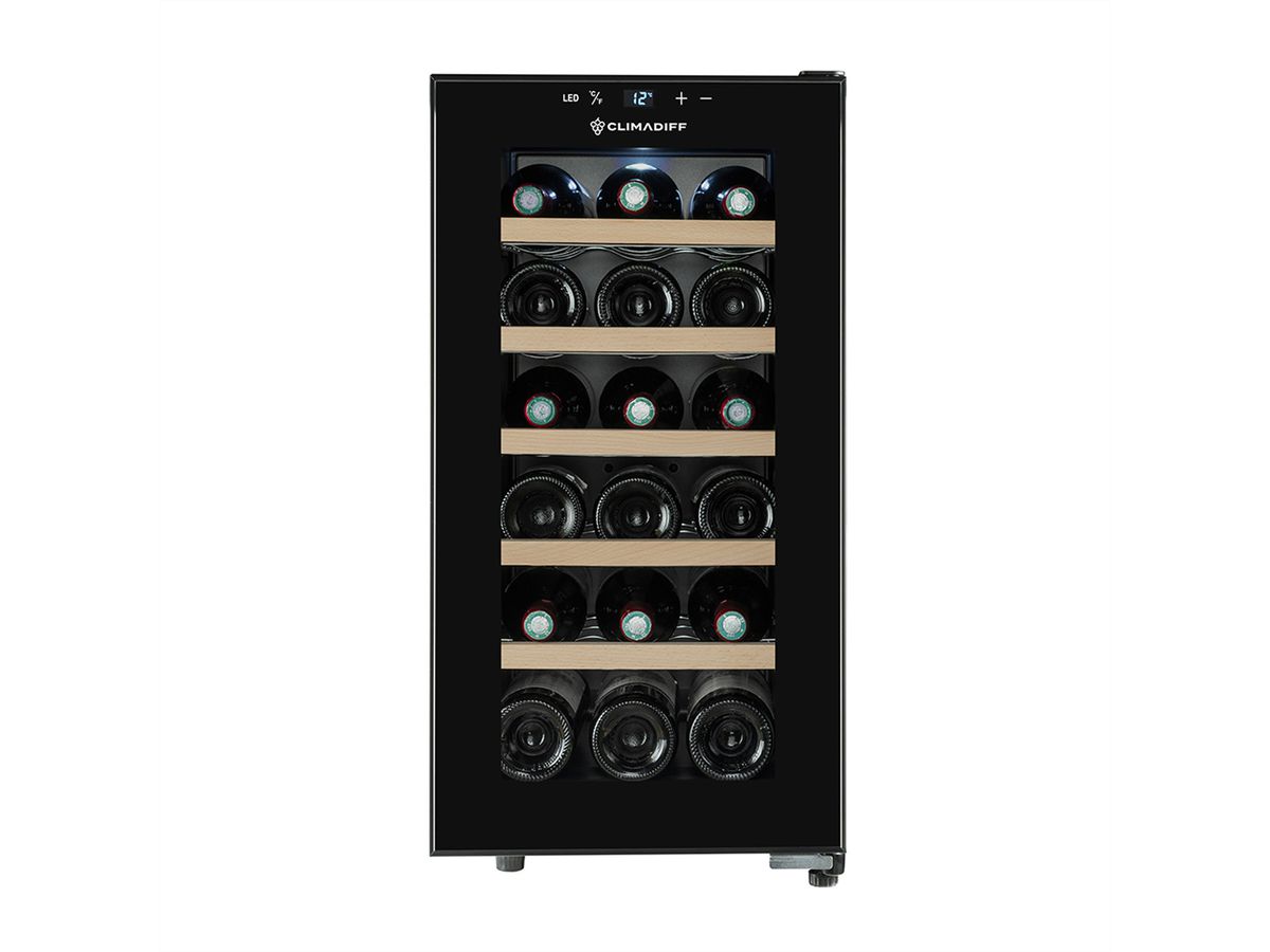 Climadiff Weinkühlschrank CUVEE18, Freistehend, 1 Zone, 18 Flaschen