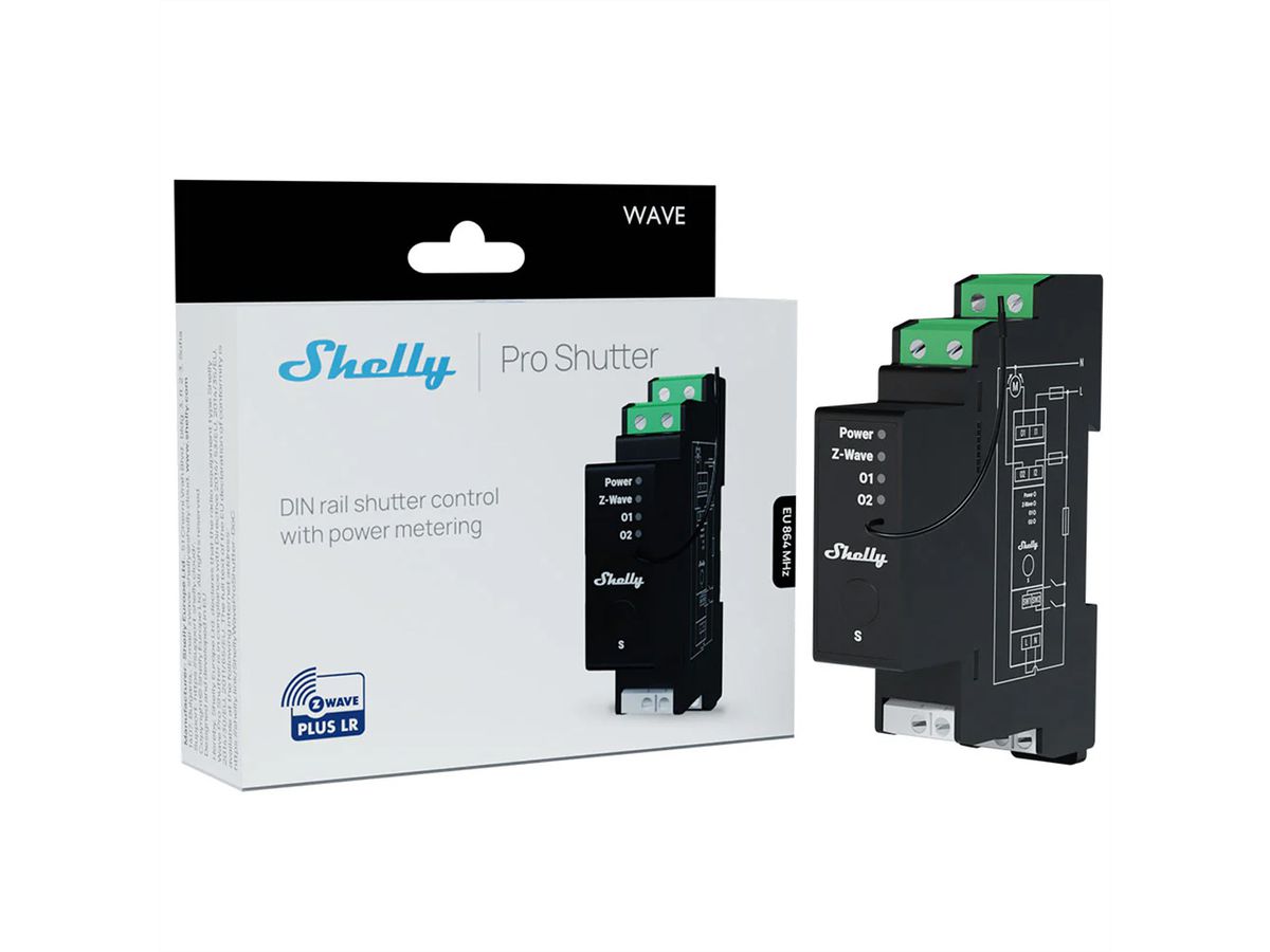 Shelly Acteur de switch Pro Shutter LR, Z-Wave LongRange