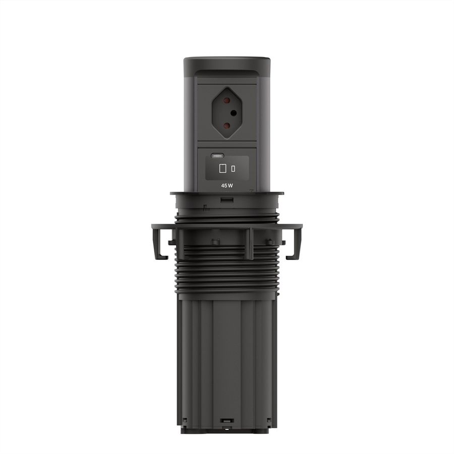 BACHMANN ELEVATOR2 1xCH T13, 1xUSB C Wireless Charger RAL9005 0,5m