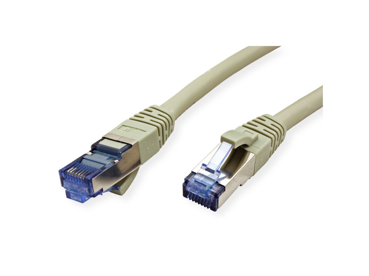 Cordon VALUE Cat.6A (Classe EA) / 10 Gigabit S/FTP, LSOH, gris, 1,5 m