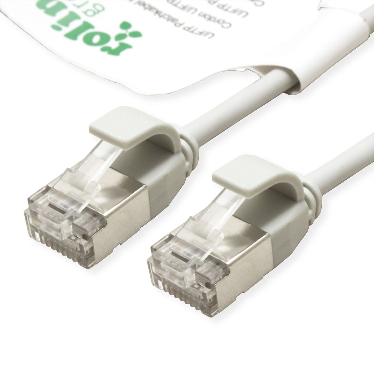 ROLINE GREEN Cordon DataCenter U/FTP Cat.6A (Classe EA), LSOH, slim, gris, 0,5 m