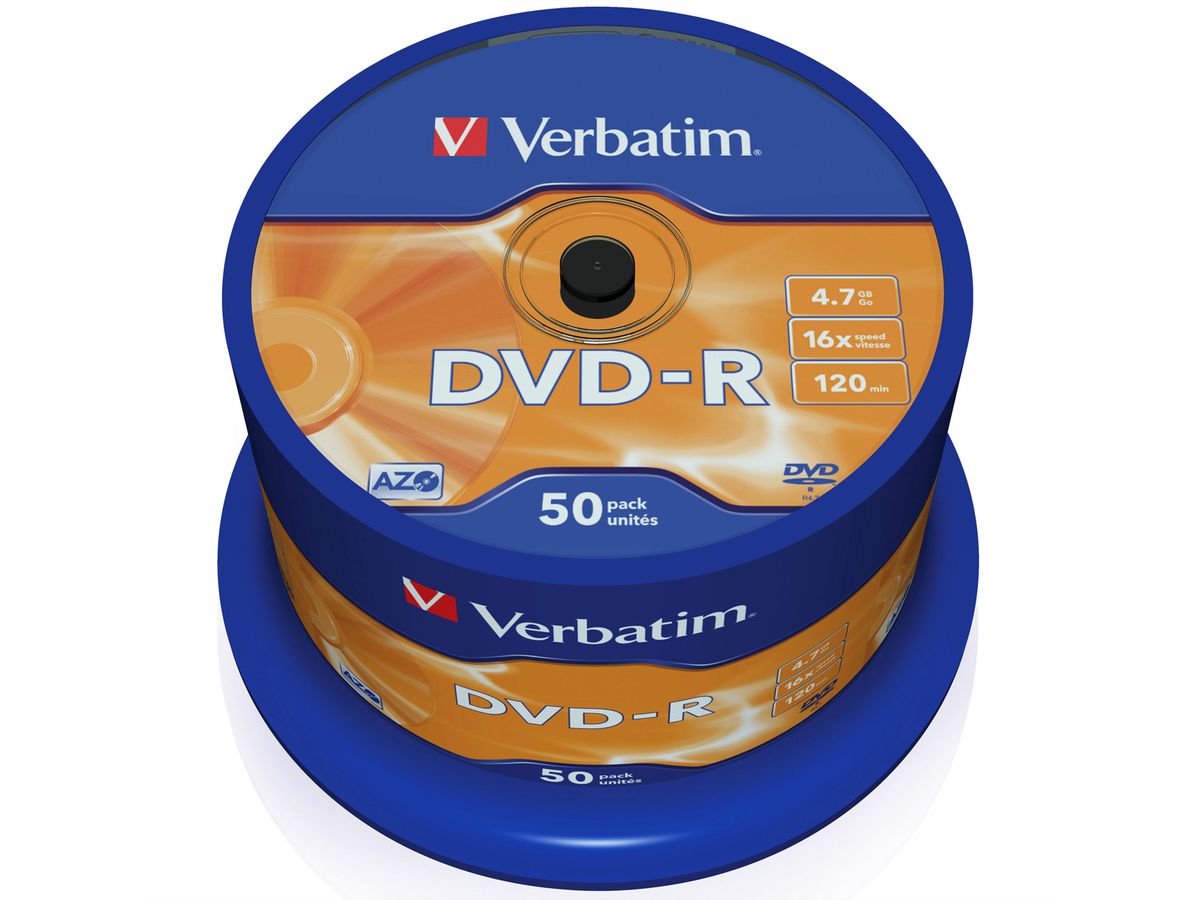 Verbatim DVD-R Spindle 4.7GB 16x 50 Pack