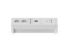BACHMANN DESK2 white 2xCH 90°, 1xUSB C/C 100W L=0,2m RAL9010