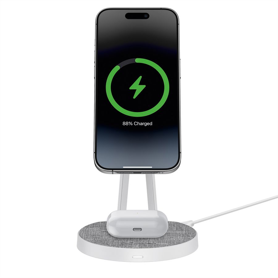 Xlayer Ladestation MagFix Pro 2 in 1 15W Grey/White
