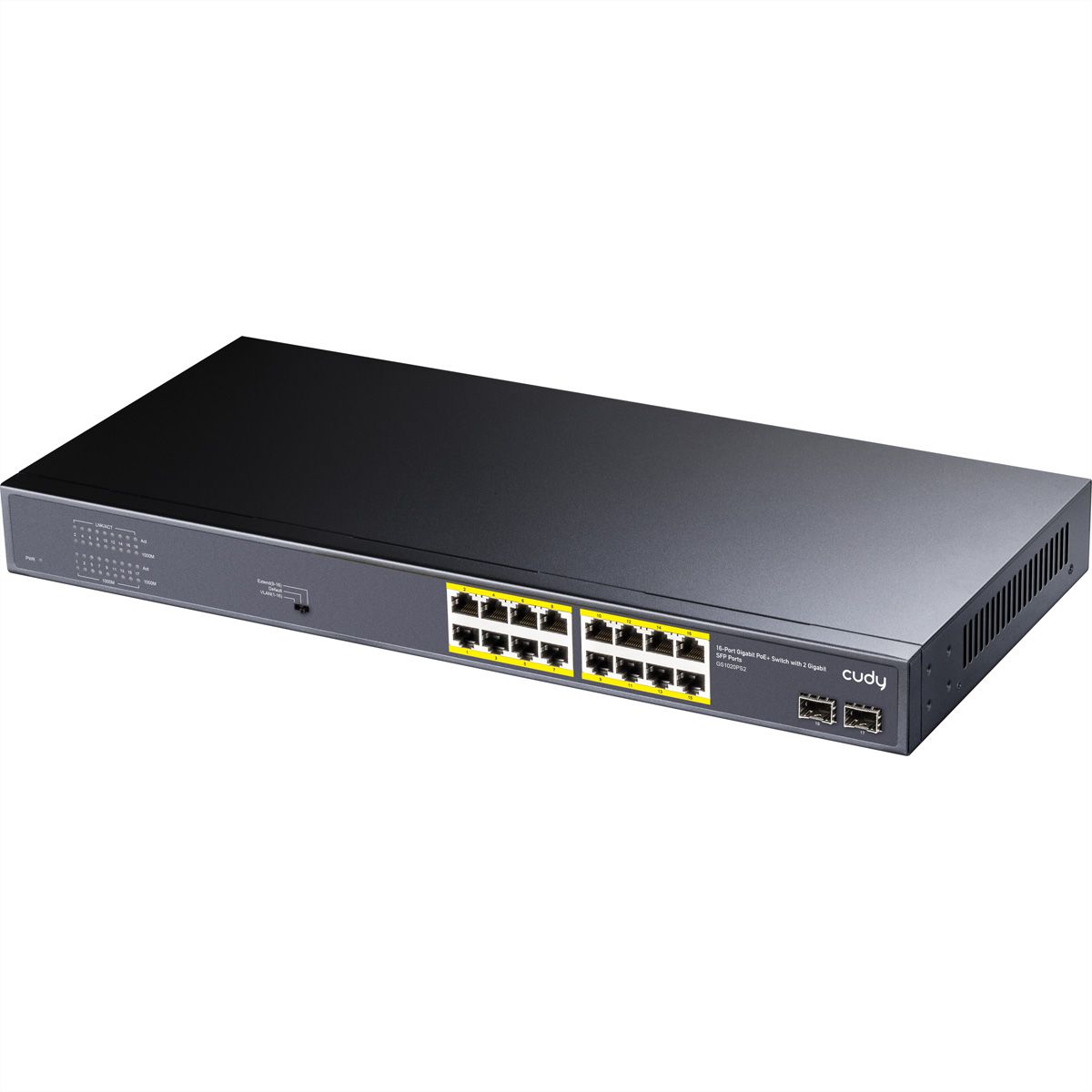 CUDY GS1020PS2 Switch 16 ports Gigabit PoE+, 2 ports Gigabit SFP 200W