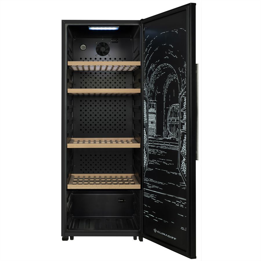 Climadiff Weinkühlschrank GARDE200D, Freistehend, 1 Zone, 204 Flaschen