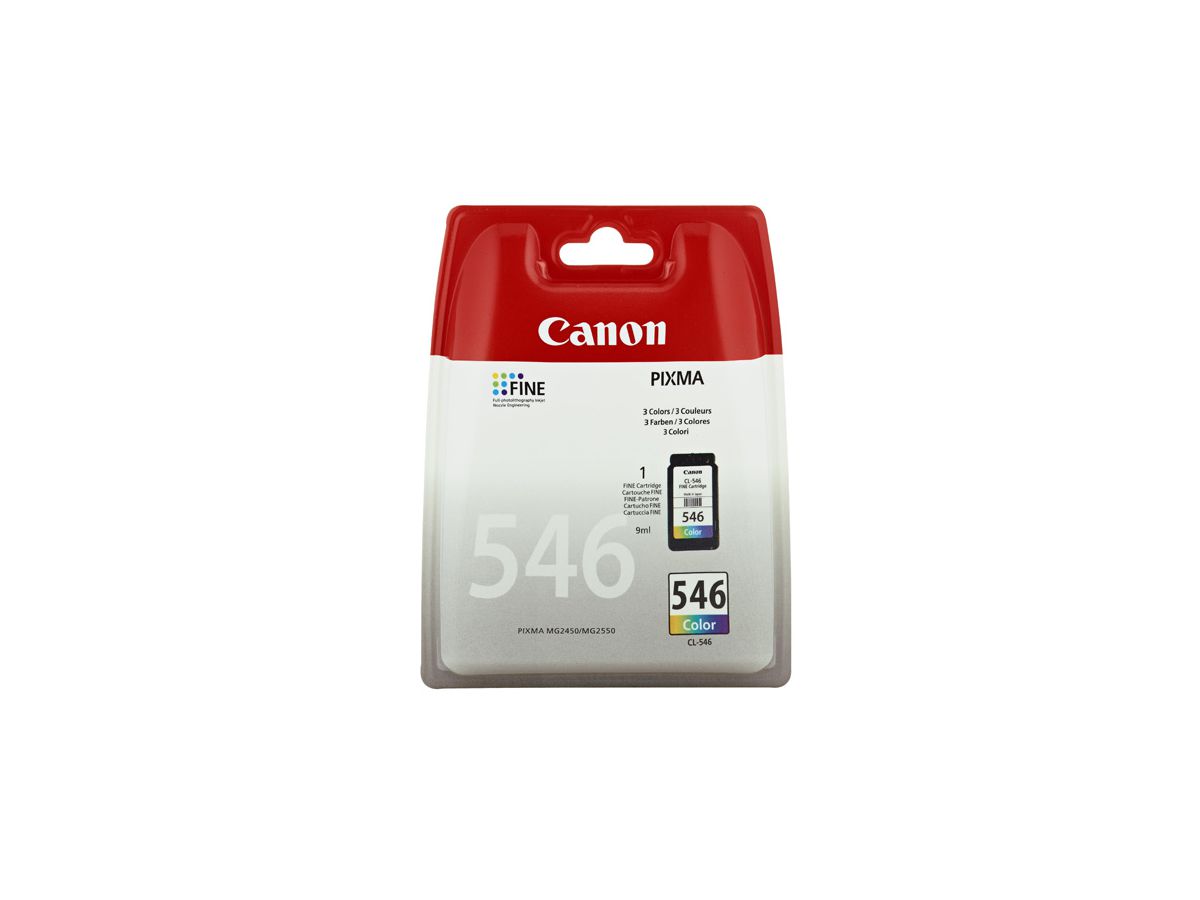CANON CL-546XL, Cartouche, couleur, pour iP2850, MG2450, MG255x, MG2950, MX495
