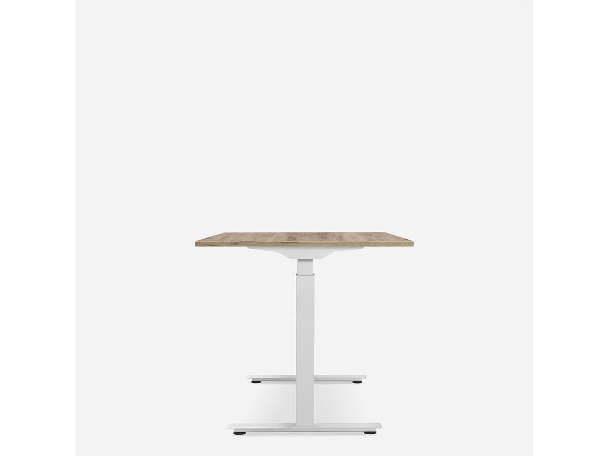 WRK21 Schreibtisch Smart 140 x 80 cm, Höhenverstellbar, Kendal Eiche / Weiss