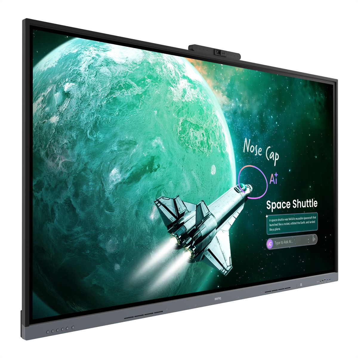 BenQ Interactive Display RE7505AC 75", 4K UHD, 500 Nits, 50-Punkt-Touch, 4K-Kamera