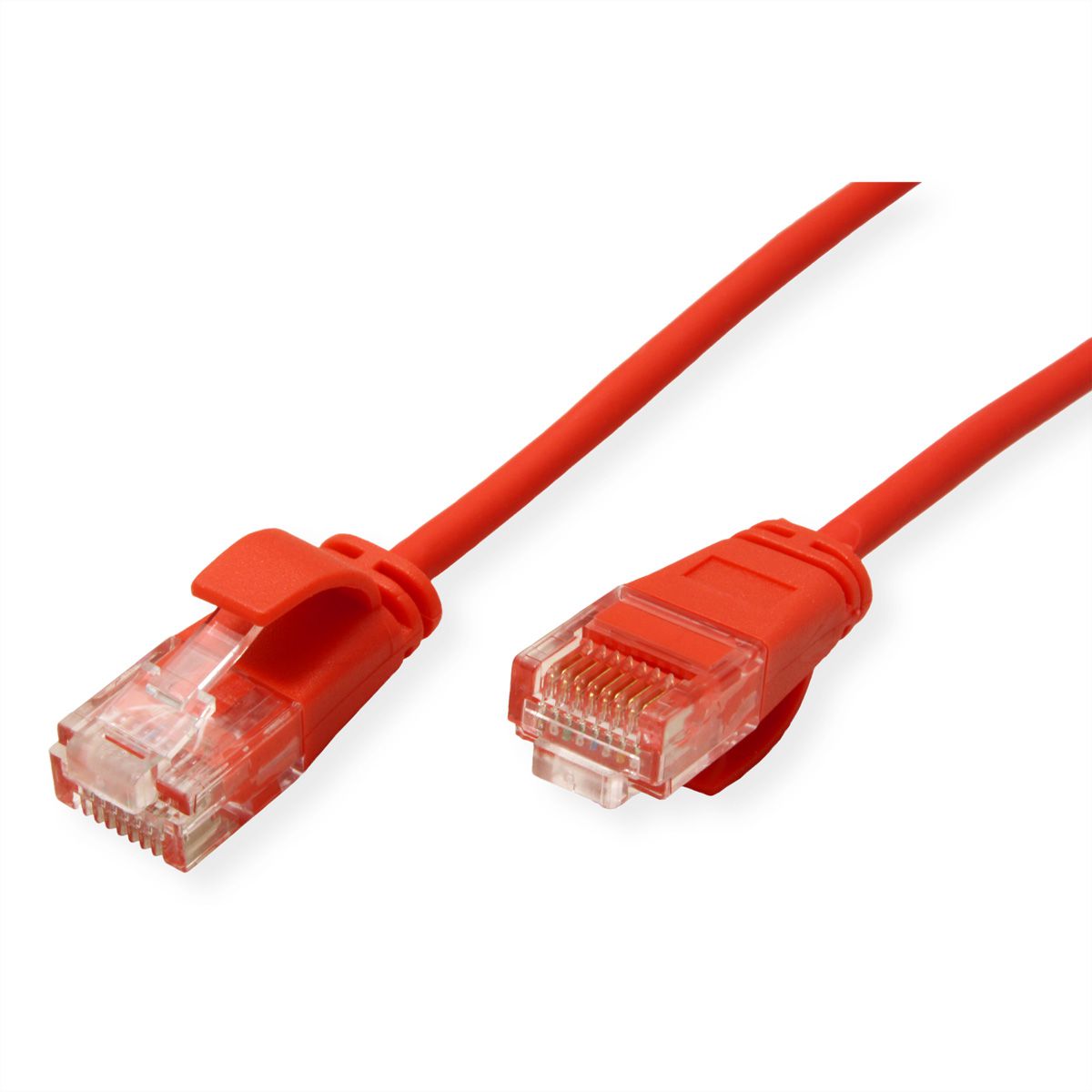 ROLINE Cordon Data Center UTP Cat.6A (Classe EA), LSOH, slim, rouge, 0,15 m