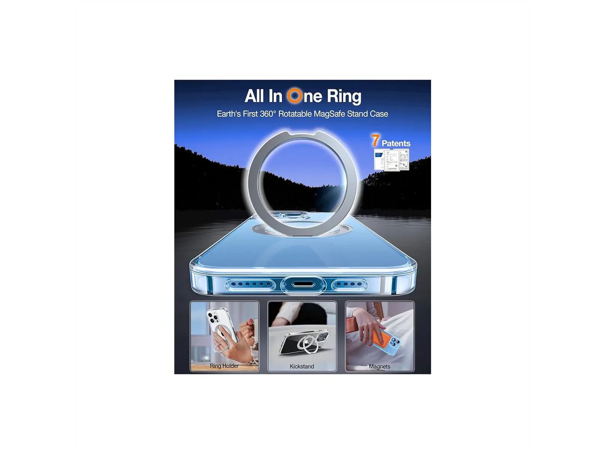 Torras UPRO Ostand Pro Schutzhülle, iPhone 13 Pro, MagSafe, transparent