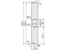 SCHROFF Face avant, plate, non blindée, découpe Sub-D, 3 U, 4 HP, 1 x 9 broches, 2,5 mm, alu, anodisé avant, conducteur arrière
