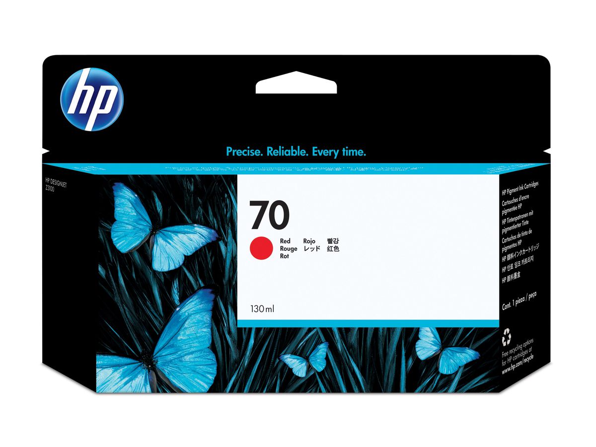 HP 70 cartouche d'encre DesignJet rouge, 130 ml